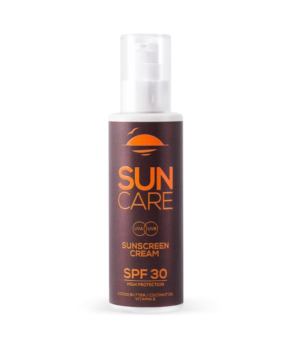 Sunscreen Cream SPF 30 with Cocoa Butter, Coconut Oil, Vitamin E