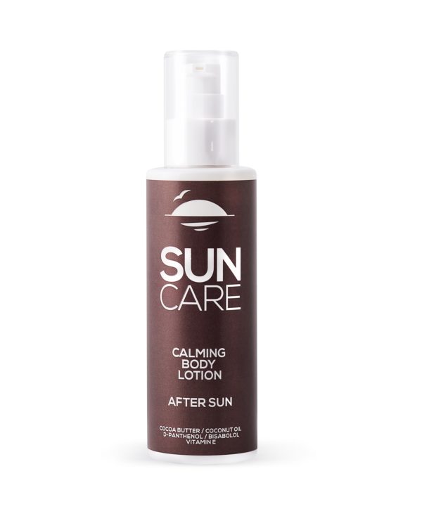 sun care calming body lotion after sun cocoa butter coconut oil d-panthenol bisabolol vitamin e